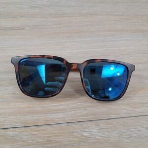 Suncloud Boundary Polarized Sunglasses Tortoise Shell Blue Mirror Lenses